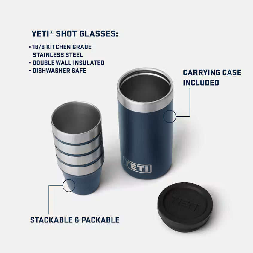 YETI- Shot Glasses and Case