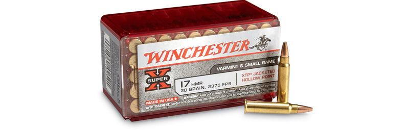 Winchester- Super X Jacketed Hollow Point Ammunition- 17 HMR, 20 Grain