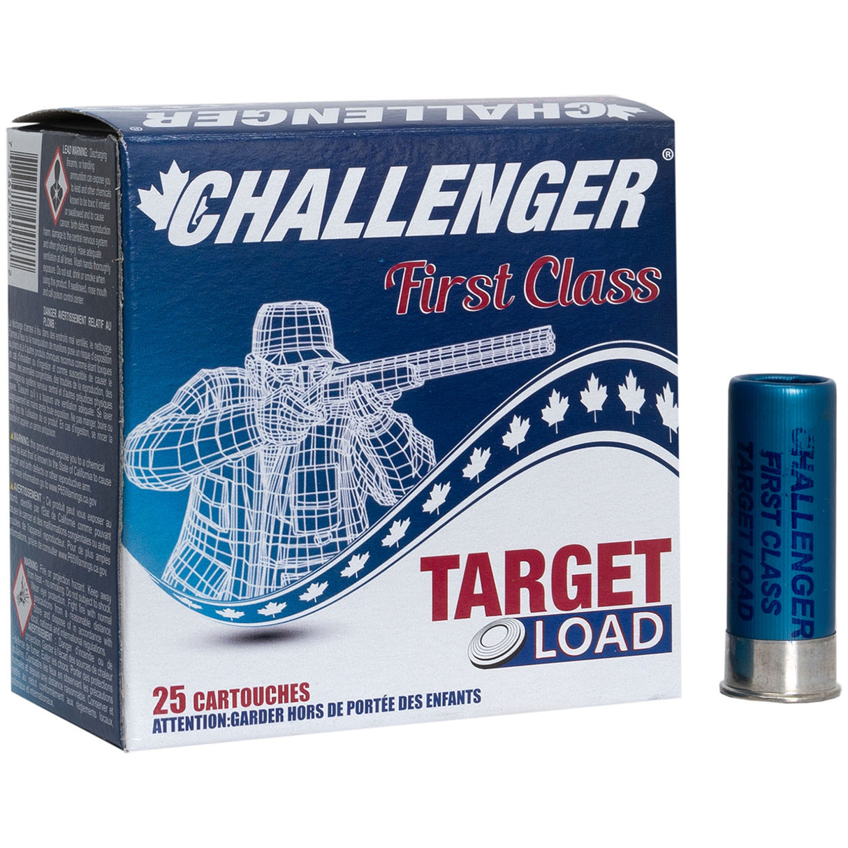 Challenger- First Class High Velocity Target Load Ammunition- 12GA, 2 3/4", 1 1/8oz, #7.5