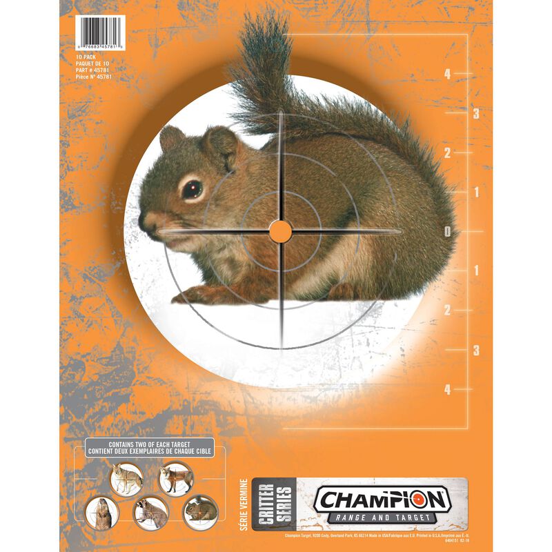 Champion- Critter Series Target - 10 pk