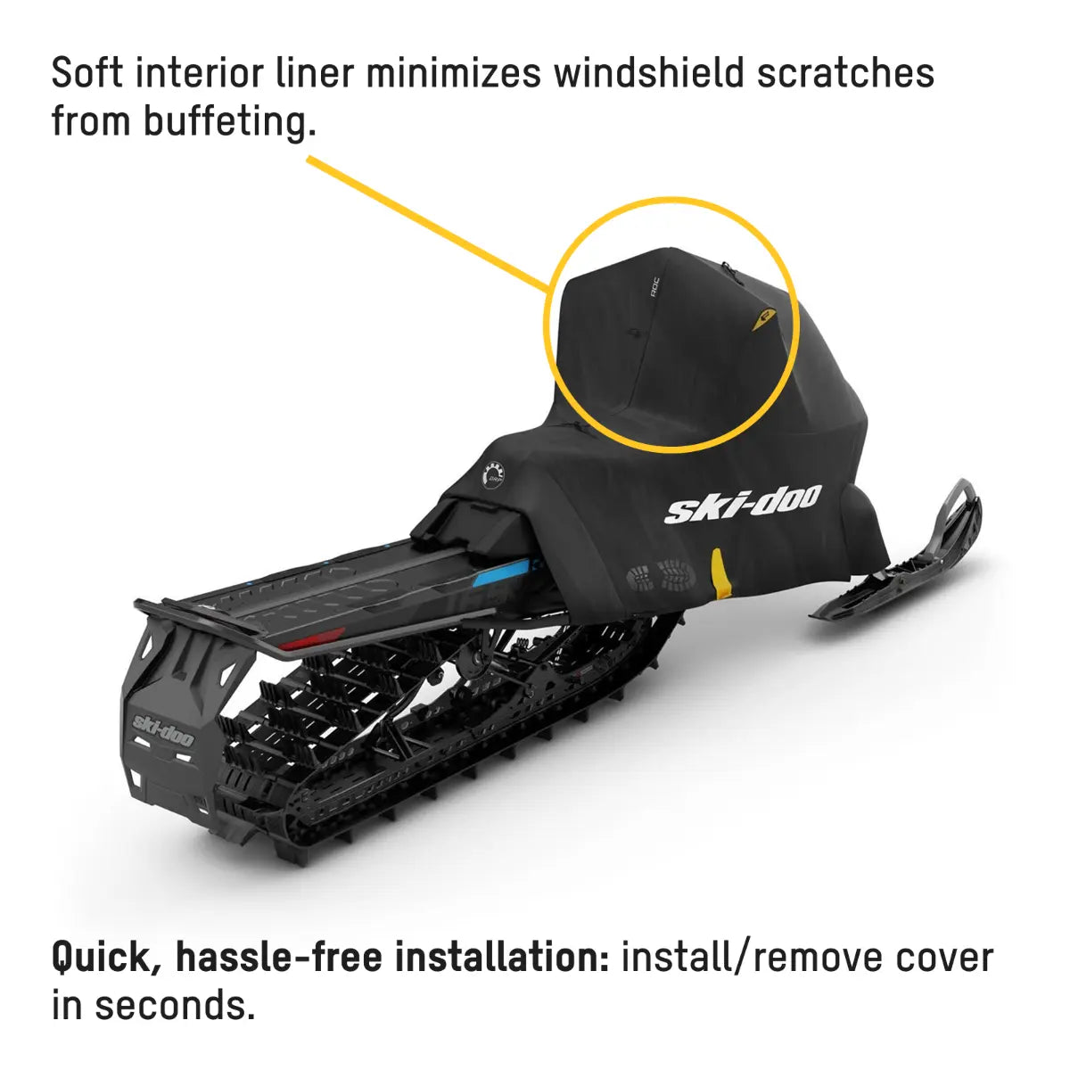 Ski-Doo- REV Gen4 and Gen5 1up with No or Low Windshield Ride on Cover System