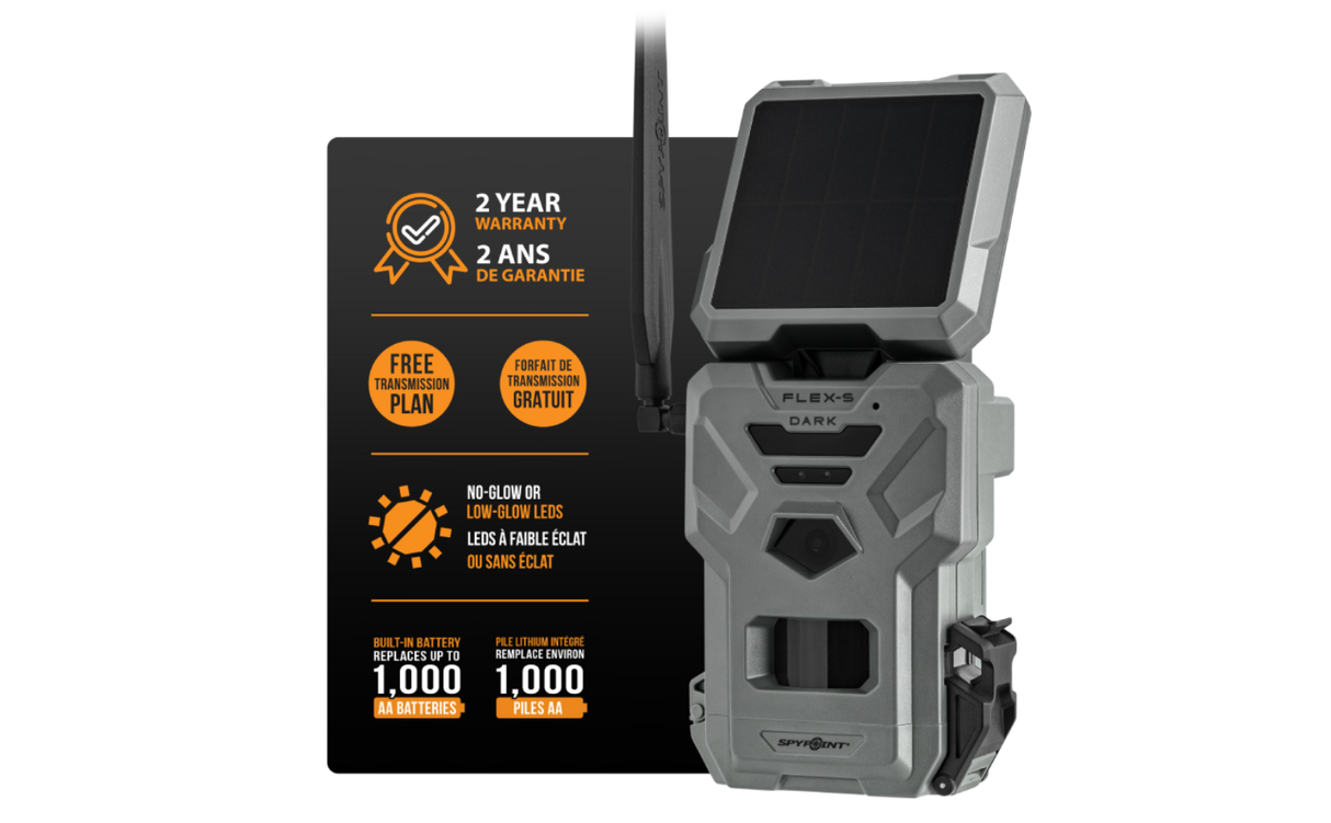 Spypoint- Flex-S-Dark Solar Cellular Trail Camera