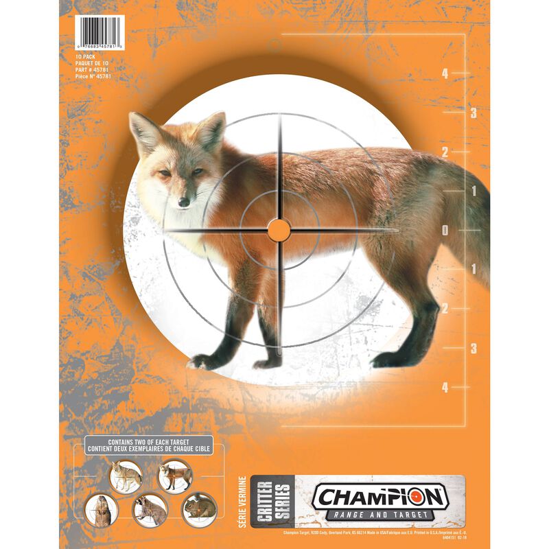 Champion- Critter Series Target - 10 pk