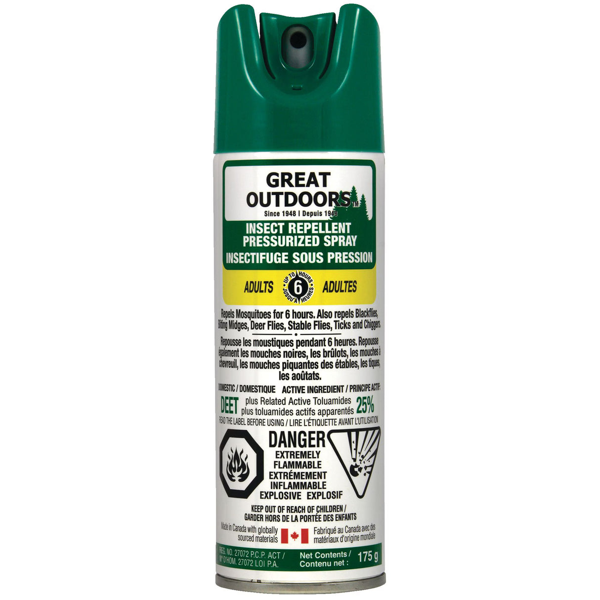 Great Outdoors- Insect Repellent Aerosol Spray, 25% DEET