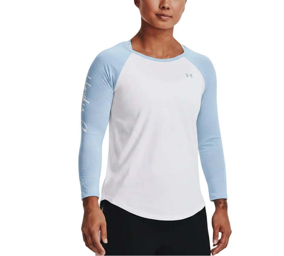 Under Armour- Women's Wordmark Script Baseball Long Sleeve