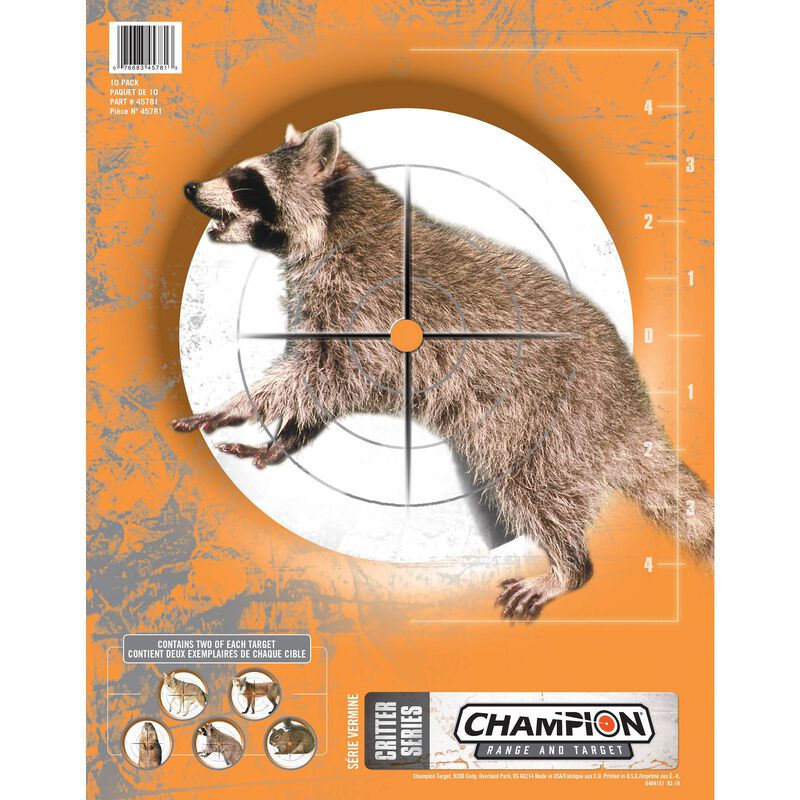 Champion- Critter Series Target - 10 pk