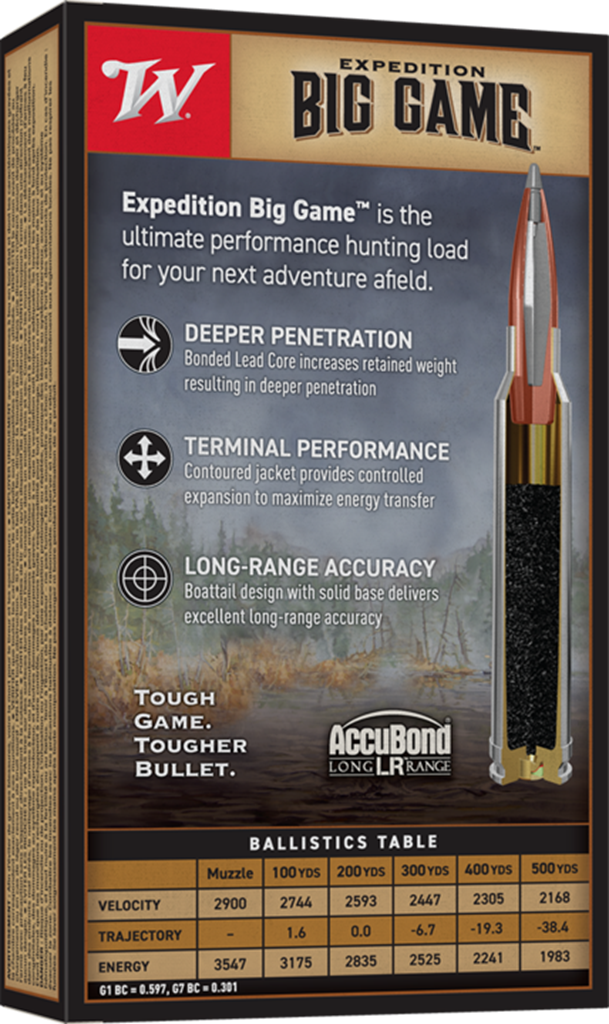 Winchester- Accubond LR Expedition Big Game Ammunition- 300 WIN MAG, 190 Grain