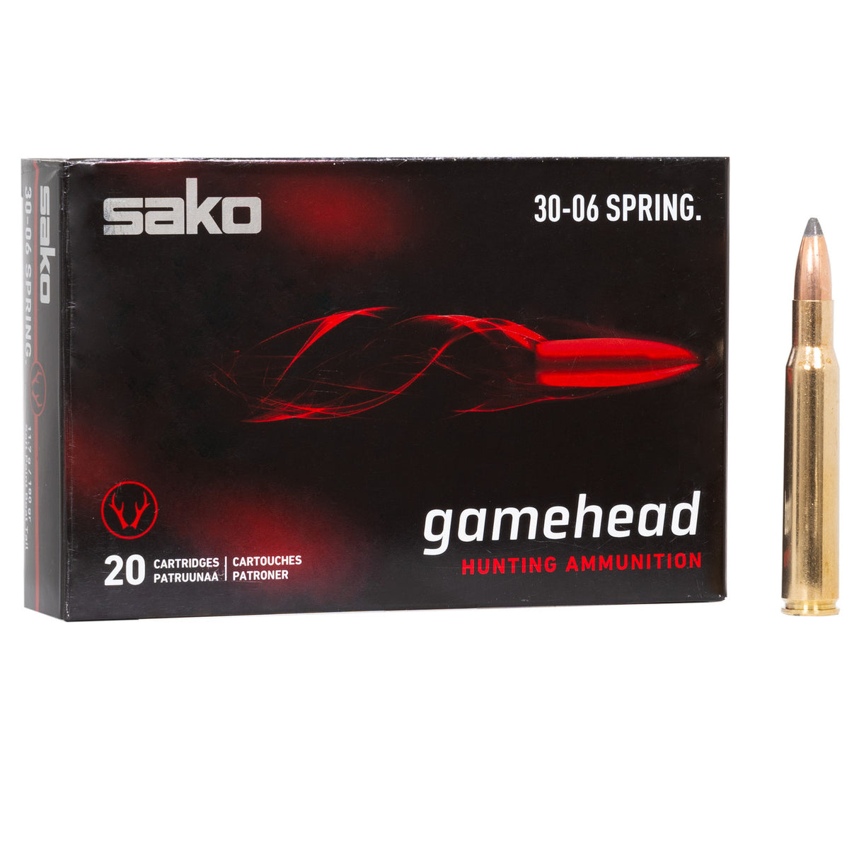 Sako- Gamehead Soft Point Ammunition- 30-06 SPRG, 180 Grain