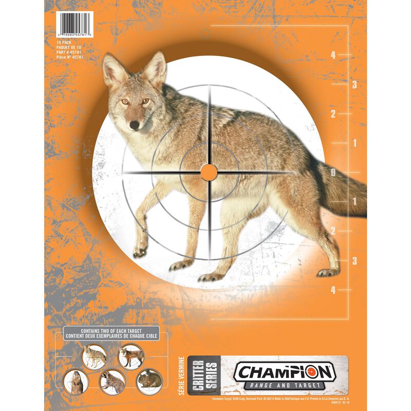 Champion- Critter Series Target - 10 pk