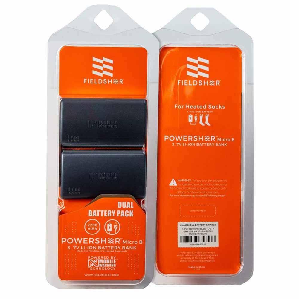 Mobile Warming- Bluetooth 3.7V Dual Pack Battery and Cable for Socks