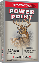 Winchester- Power-Point Ammunition- 243 WIN, 100 Grain