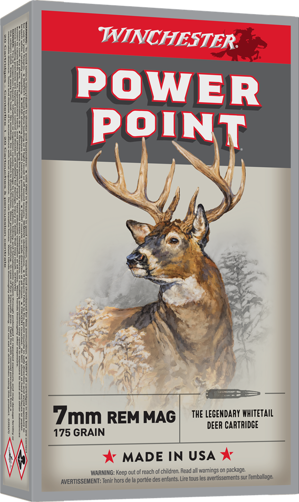 Winchester- Power Point Ammunition- 7MM REM MAG, 175 Grain