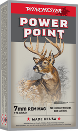 Winchester- Power Point Ammunition- 7MM REM MAG, 175 Grain